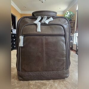 Jack Georges Slate Buffalo Leather Backpack NWT